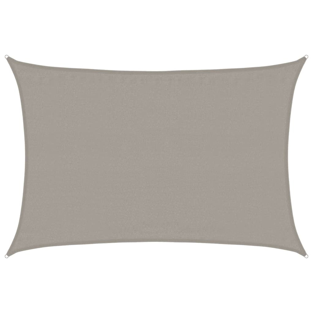 Voile d'ombrage 160 g/m² rectangulaire gris clair 3,5x4,5m pehd