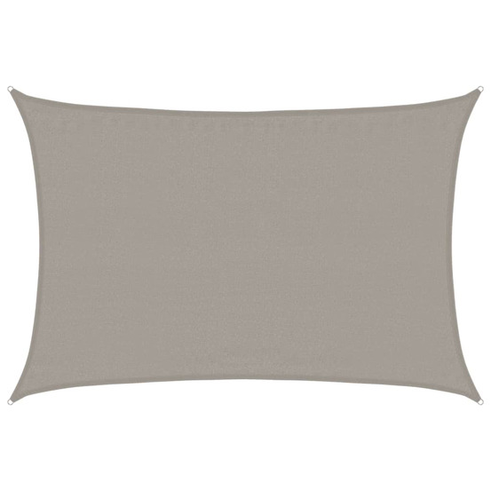 Voile d'ombrage 160 g/m² rectangulaire gris clair 3,5x4,5m pehd