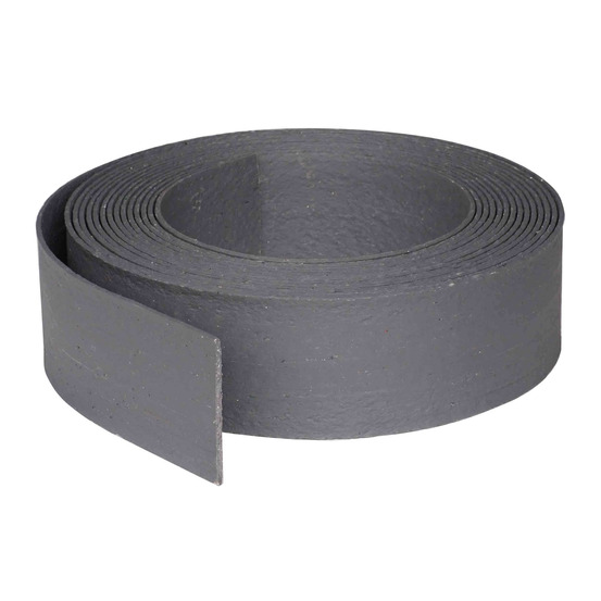 Bordure flexible à dérouler plastique recyclé gris h.14 cm x l. 25 mètres (lot de 4 rouleaux = 100 mètres)