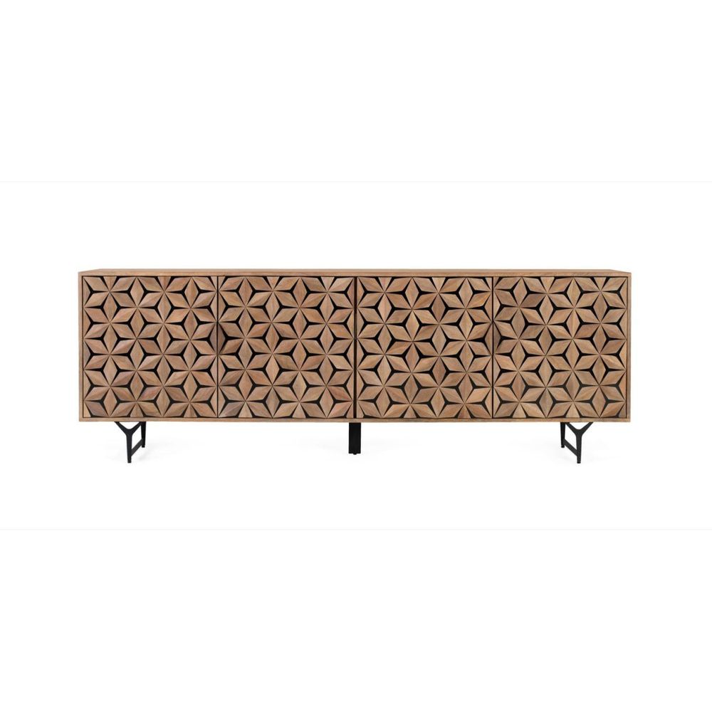 Buffet bois marron - théalie décoration d'autrefois