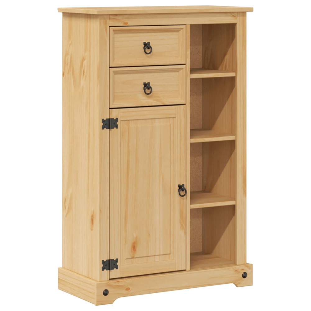 Armoire de salle de bain corona 70x33x110 cm bois de pin massif