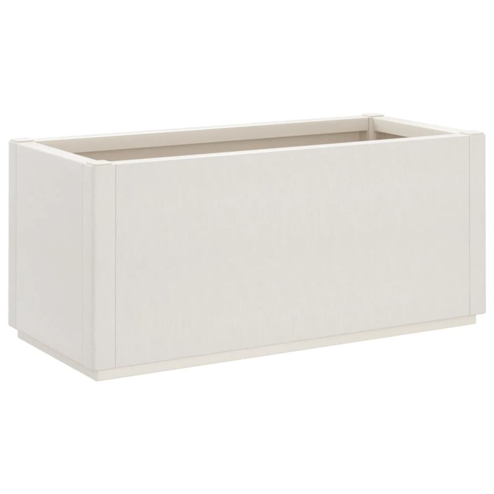 Boîte de fleurs de jardin blanc