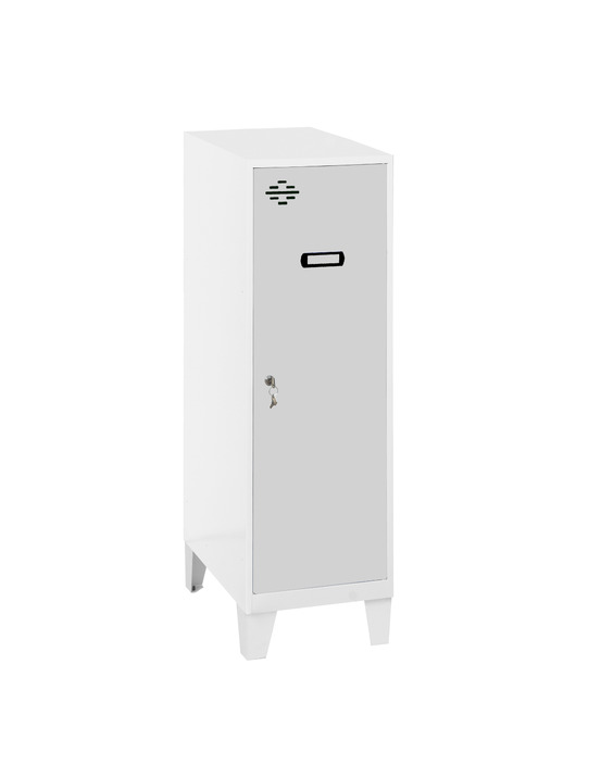 Casier-armoire simonlocker dism.single mini 915x400x500+pies b/g blanc/gris 1015x400x500 - simonrack
