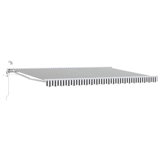 Auvent rétractable électrique anthracite et blanc 5 x 3 m