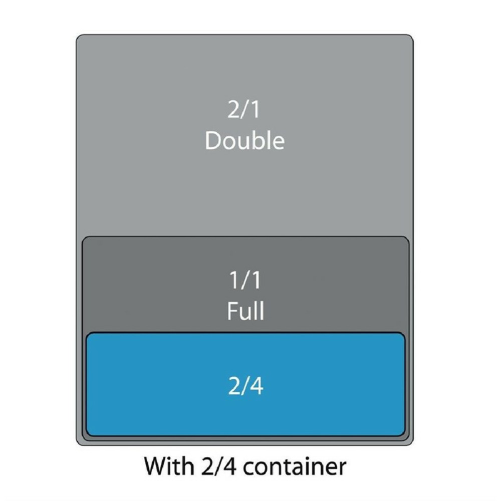 Plat blanc gn 2/4 whiteware 30 mm - olympia