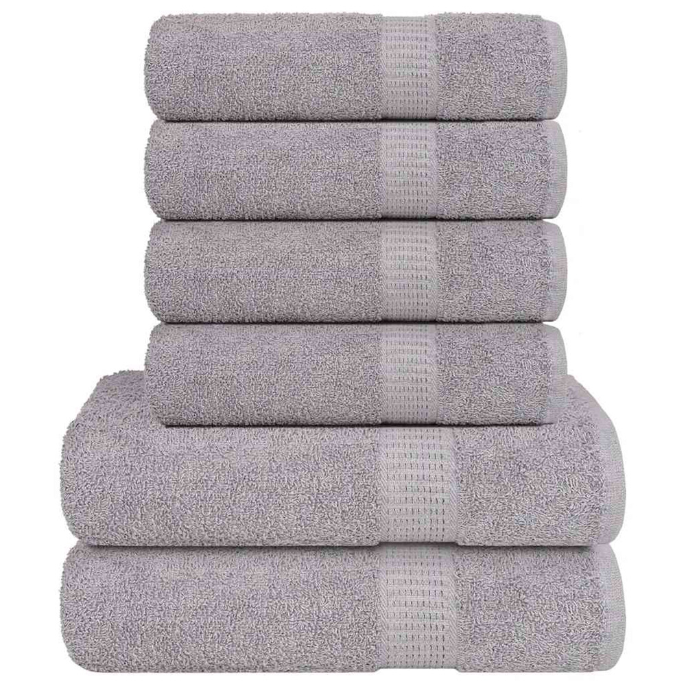 Ensemble de serviettes frogn 6 pcs gris 360 g/m²