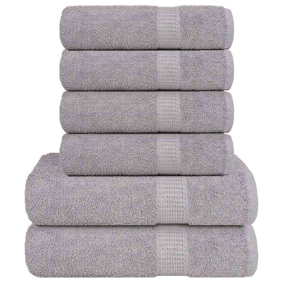 Ensemble de serviettes frogn 6 pcs gris 360 g/m²