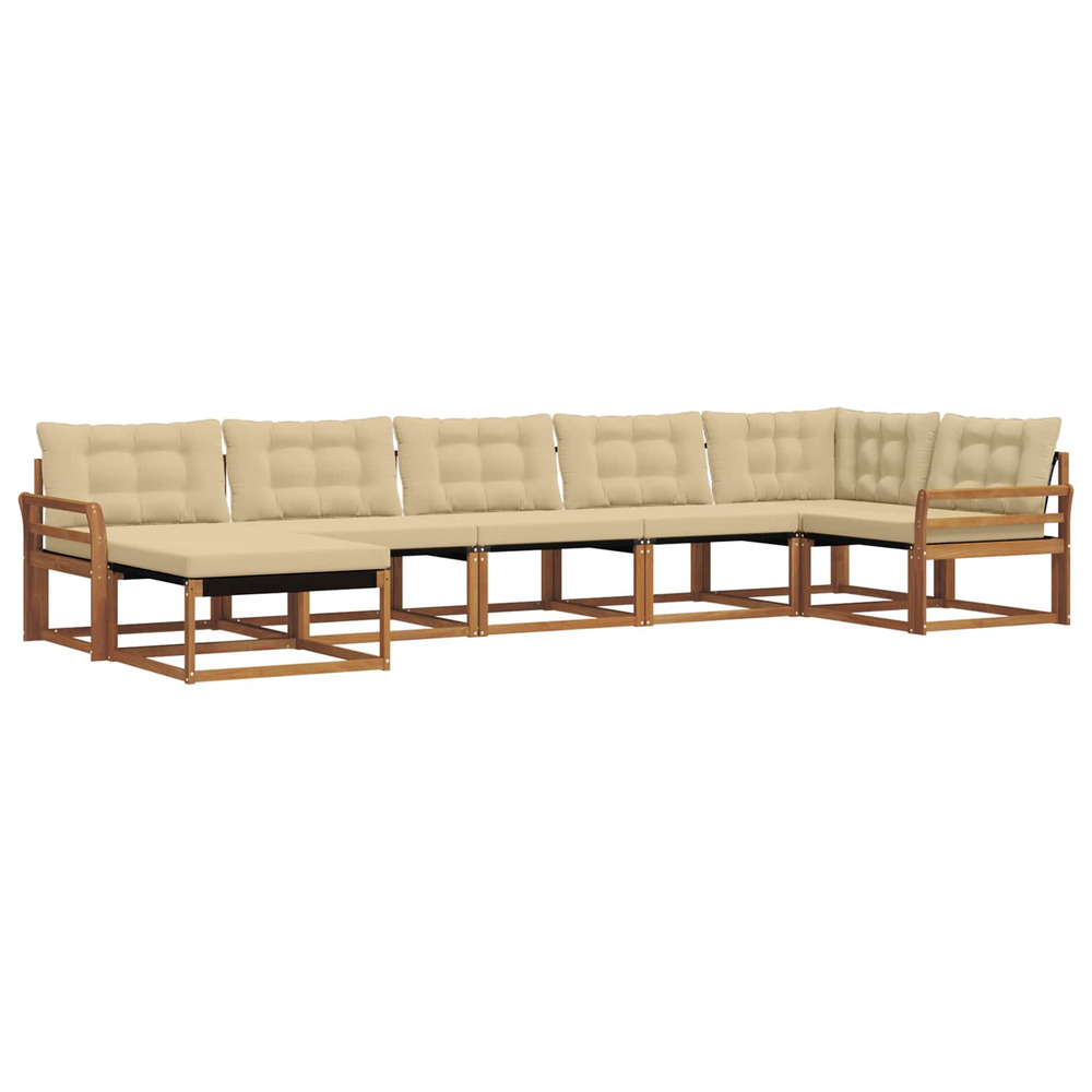 Ensemble de canapés d'extérieur 21 pcs naturel et beige