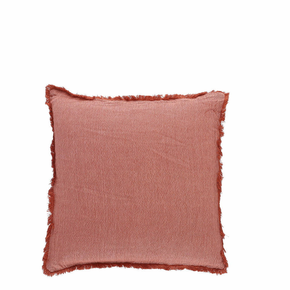 Casa vivante - coussin en coton organique rouge 45x45