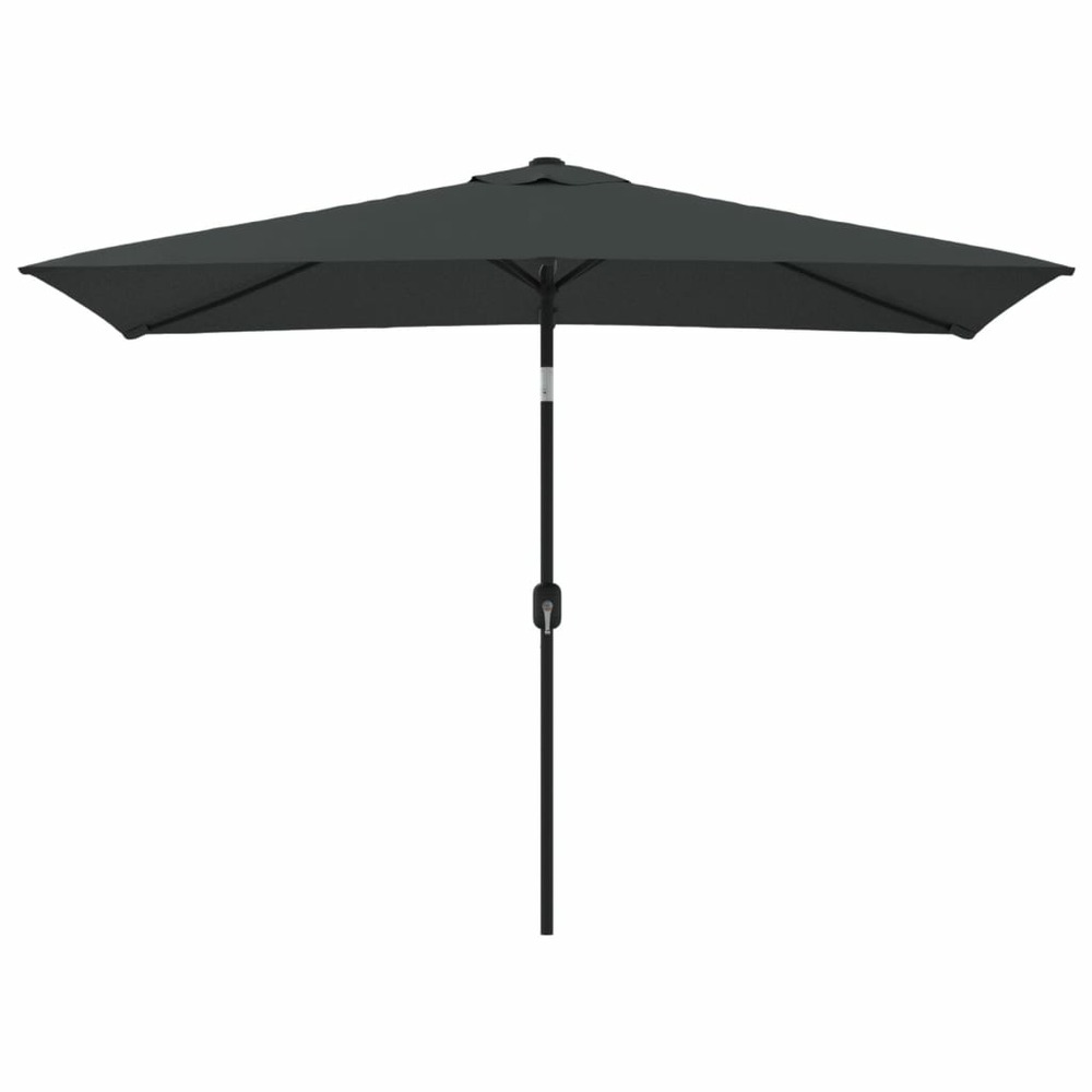 Parasol avec mât en métal 300 x 200 cm anthracite