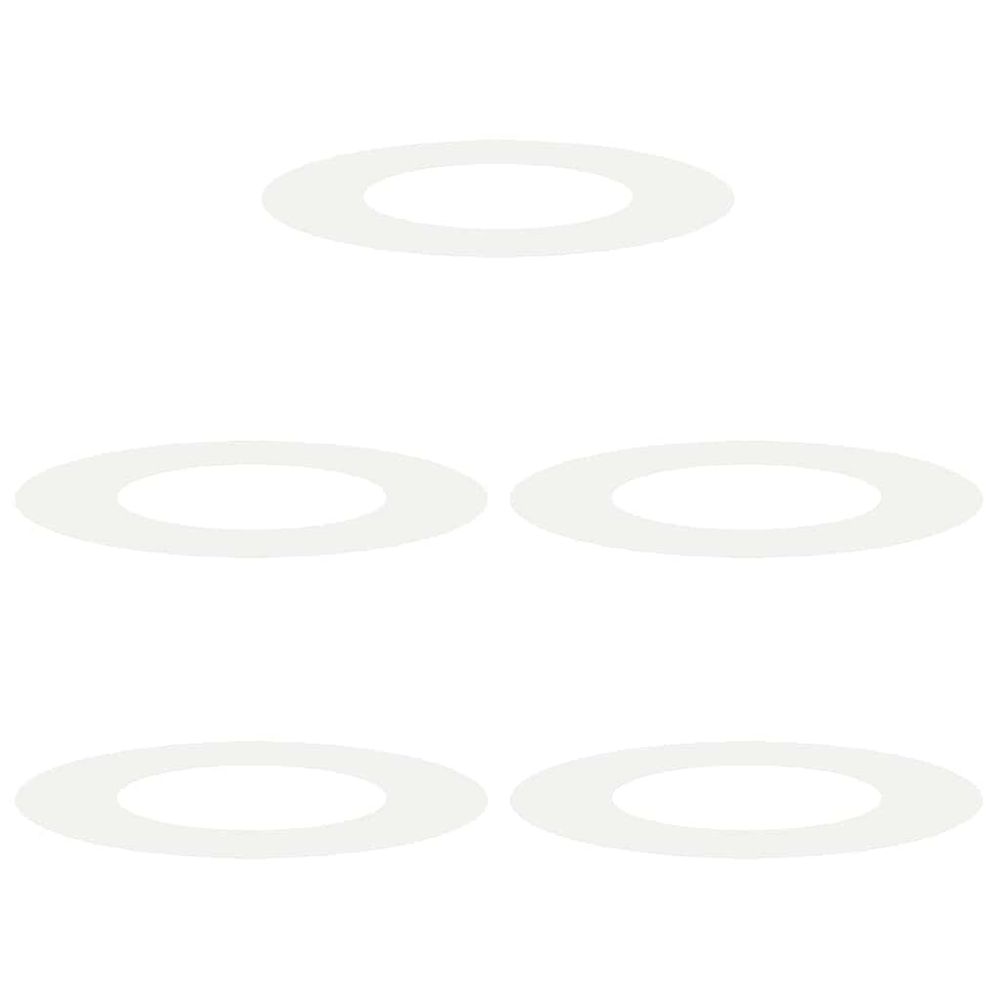 Adapté pour anneaux d'arbre plats 5 pc blanc ø40/70 cm acier