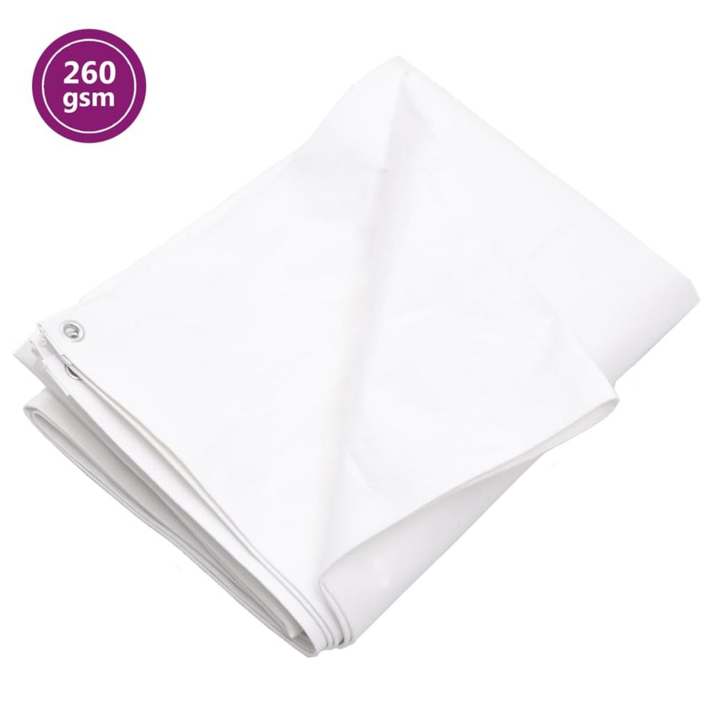 Bâche 260 g/m² 4x5 m blanc pehd