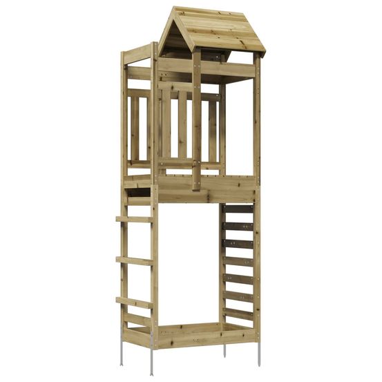 Tour de jeu marron 52,5 x 85 x 238 cm bois solide imprégné