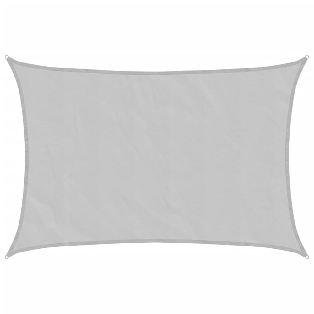 Voile d'ombrage gris clair 4,5x3,5 m 100% polyester oxford