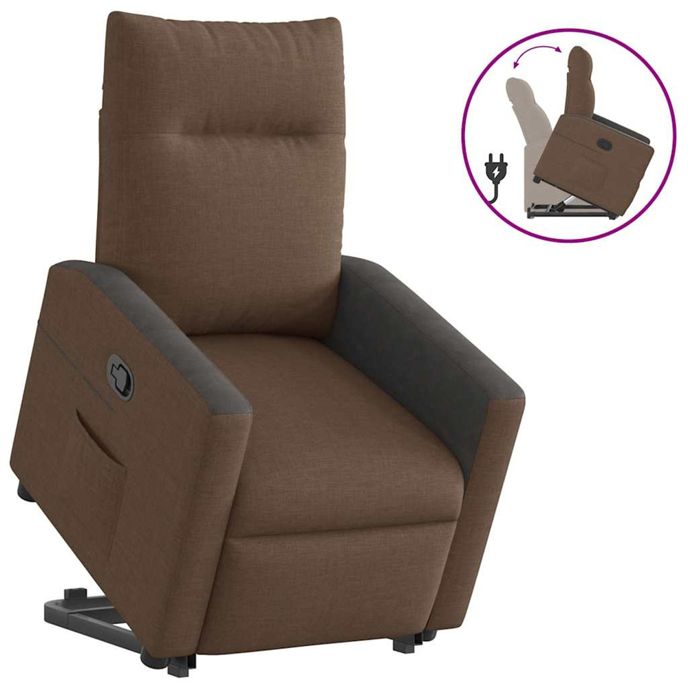 Fauteuil inclinable marron tissu