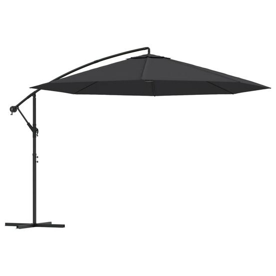 Parasol déporté avec mât en aluminium