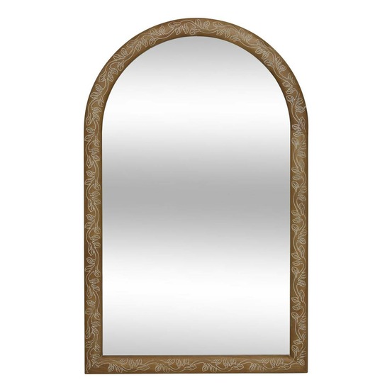 Miroir ethel marron bois gravé 118x74cm