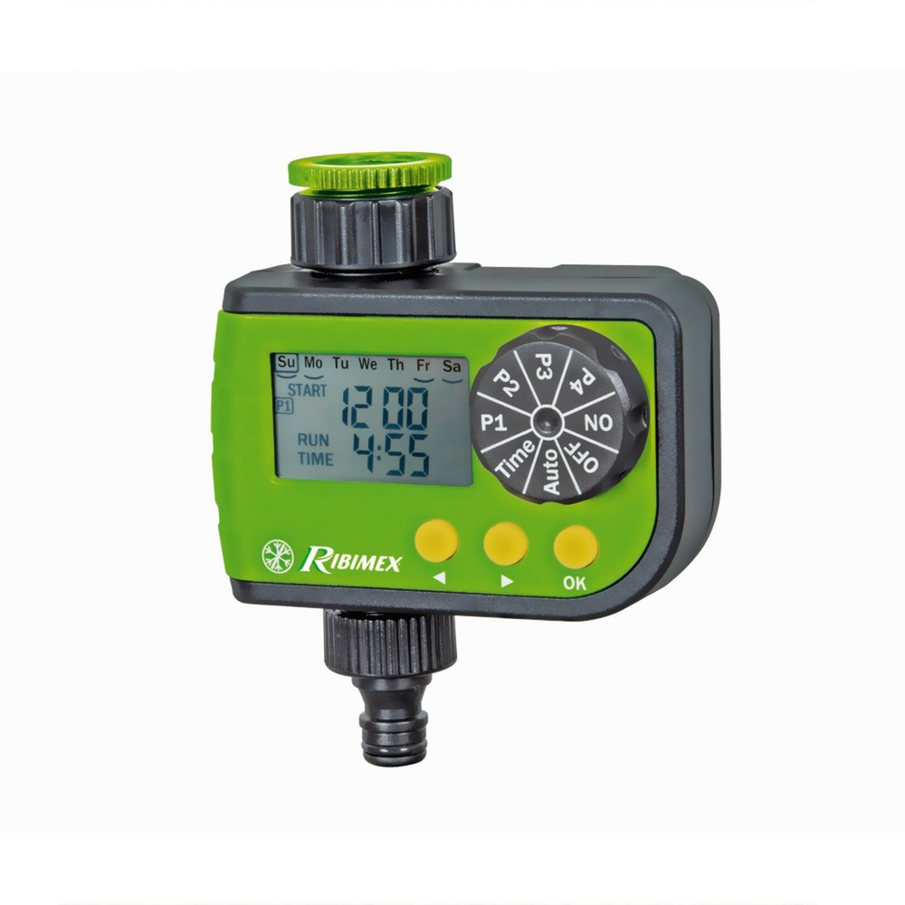 Programmateur automatique d'arrosage, bmi numérique, gris/vert, 100 x 80 x 90 cm, équipé d'un filtre métal