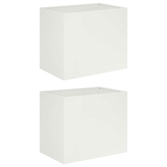 Cache-pot de jardin 2 pc blanc 50 x 40 x 50 cm