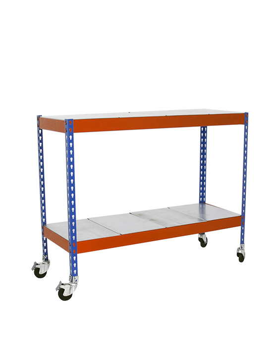 Etagère sans vis ecoforte mob. 1506-2 metal 900 bleu/orang/gal bleu/orange/galva 975x1500x600 - simonrack