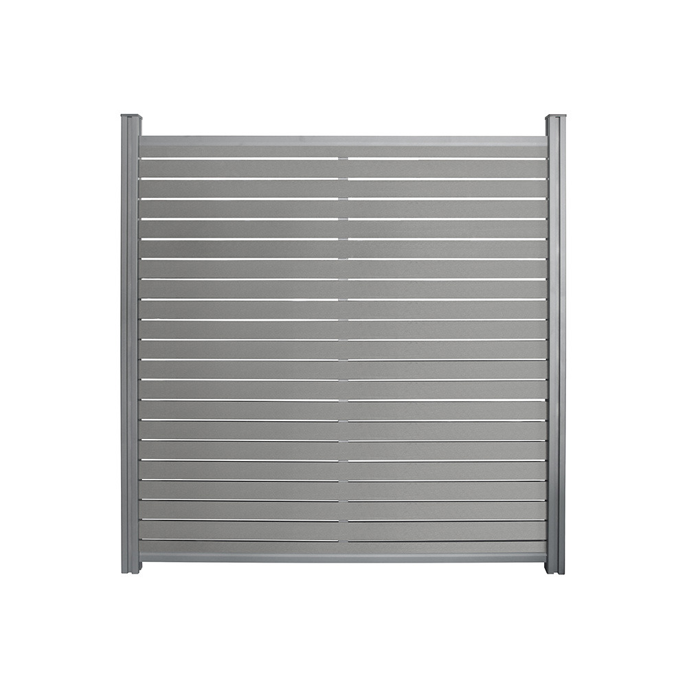 Home deluxe clôture pare-vue wpc alira gris foncé - 1 x élément + 2 x poteaux | brise-vue, élément de clôture, clôture de jardin,