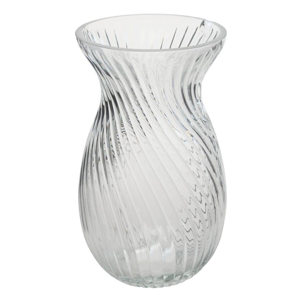 Vase manel en verre 12x12x20cm transparent