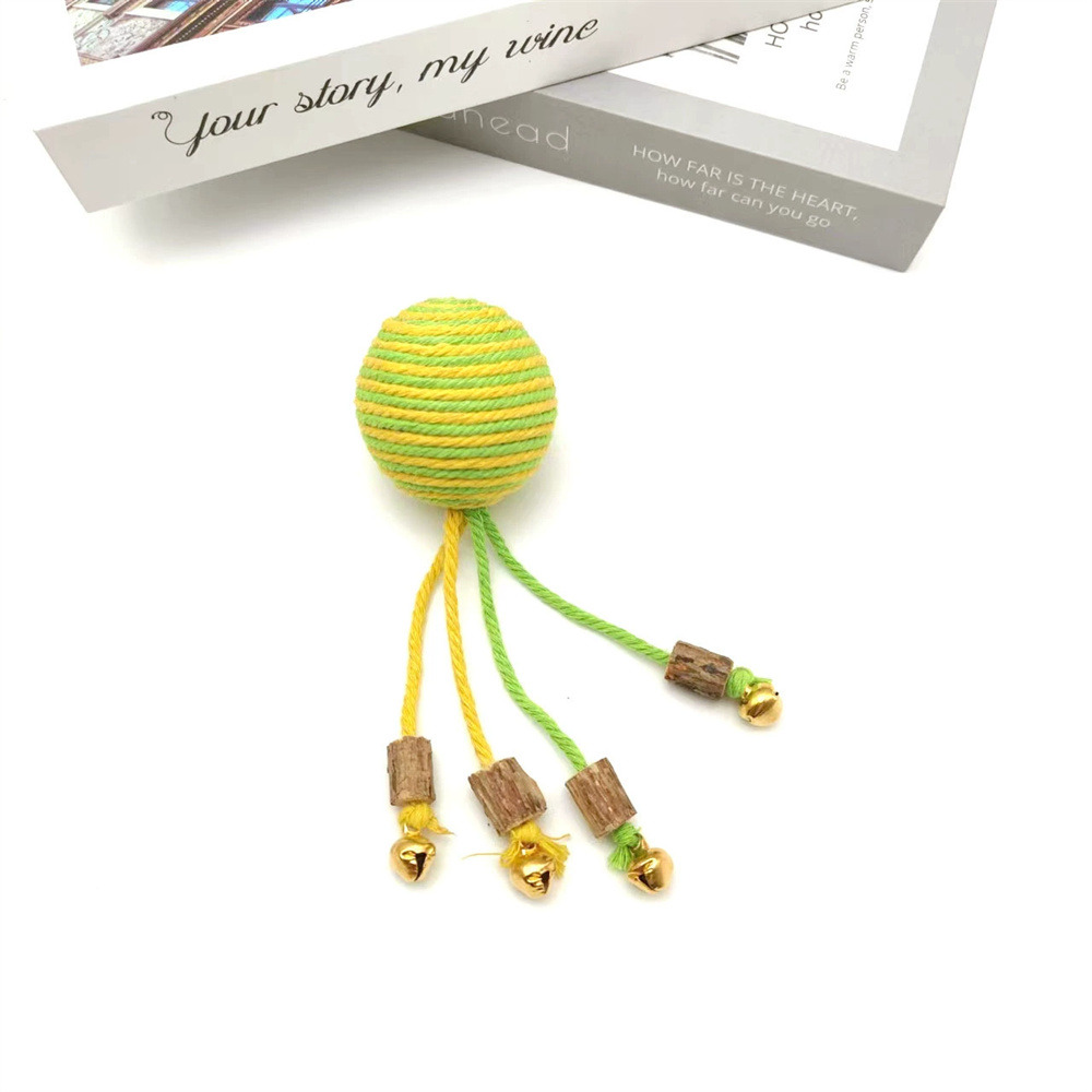 Dtopbuyage jouets pour chats : boules de coton avec sonnette