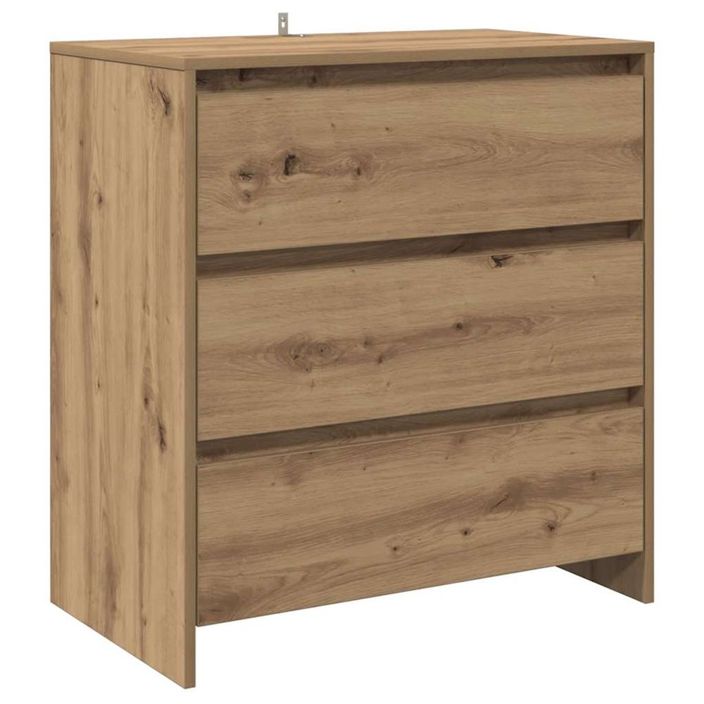 Buffet chêne artisanal 70x41x75 cm bois d'ingénierie