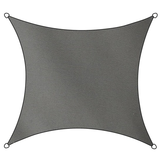 Tissu d'ombrage como polyester carré 5x5 m gris