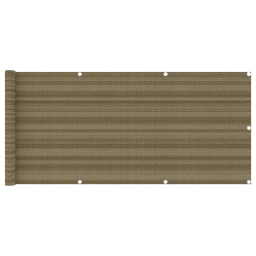 Écran de balcon taupe 75x400 cm pehd
