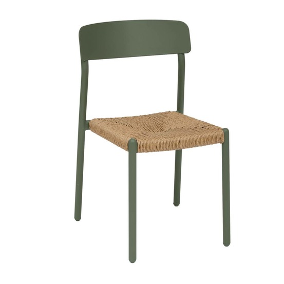 Chaise de jardin wistty empilable vert laurier