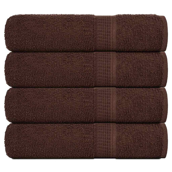 Serviettes de douche 4 pcs frogn marron 70x140 cm 100% coton