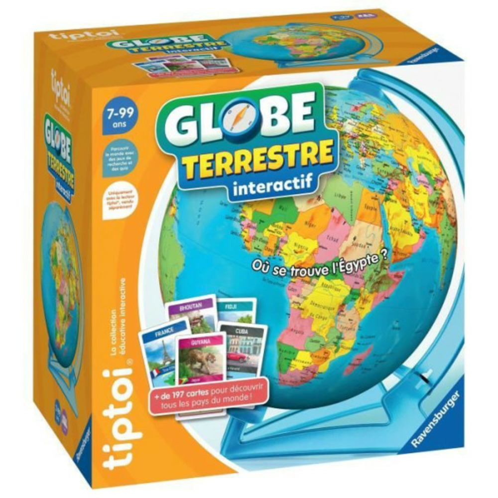 Tiptoi globe terrestre interactif, 00000191, 7 ans,