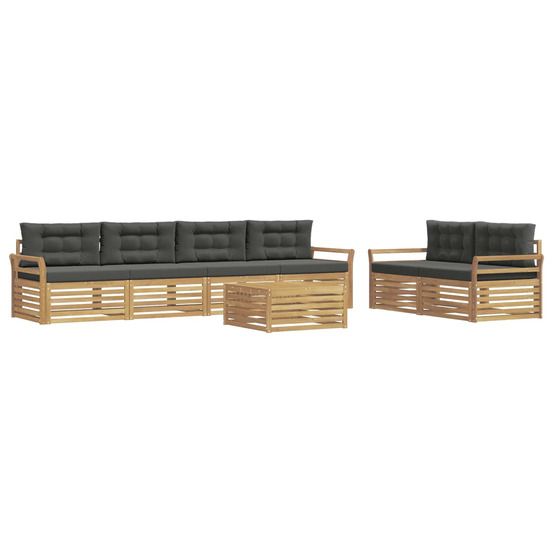 Ensemble de canapés d'extérieur 7 pc blanc et anthracite