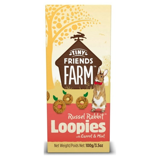 Friandises lapin loopies - carotte & menthe - supreme tiny friends boite 100 g