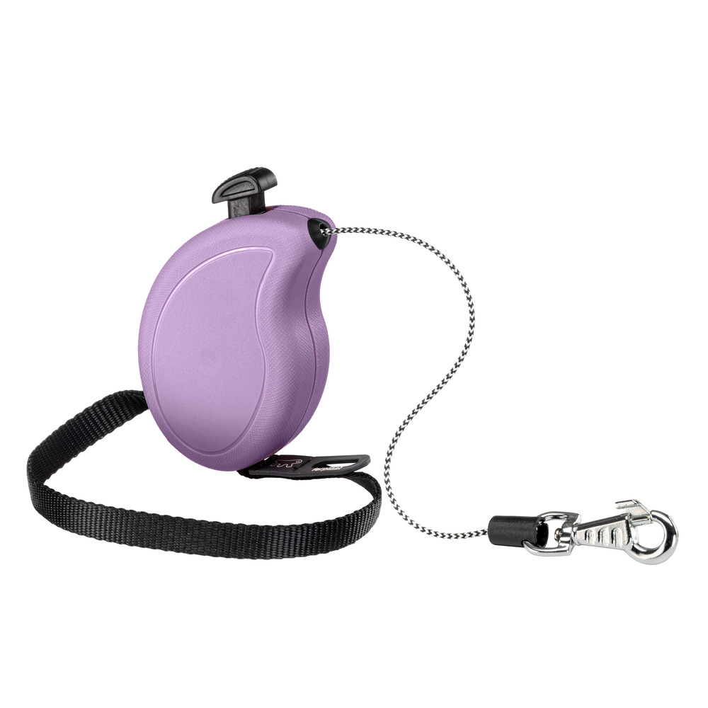 Ferplast laisse chien enrouleur flippy one, laisse pour petits chiens jusqu'à 8 kg. Cordon extensible max 3 m. Bouton unique pour