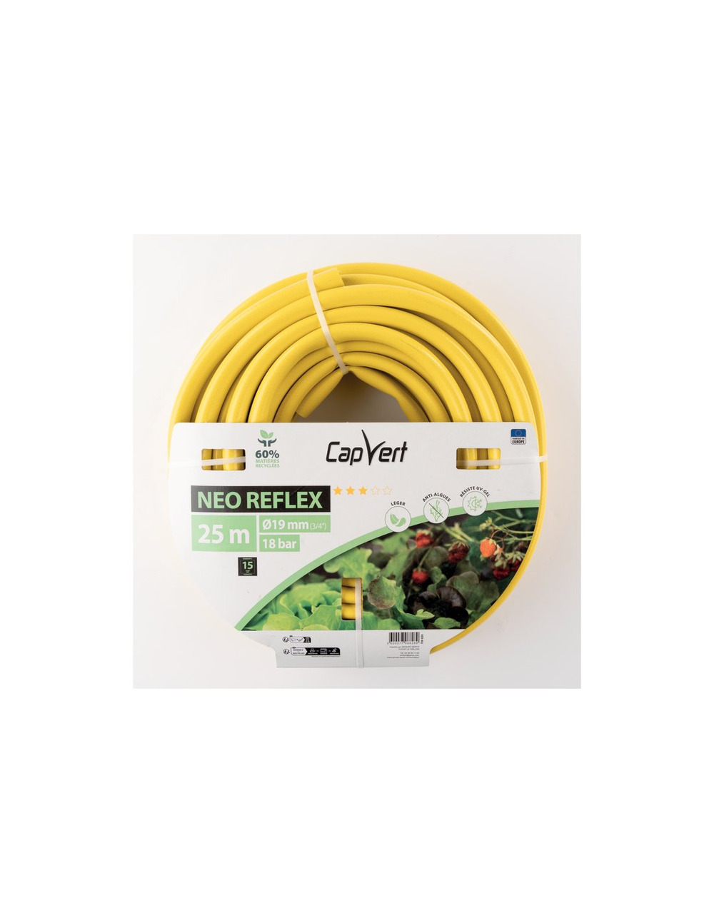 Tuau d'arrosage neo reflex 19mm x 25m - capvert