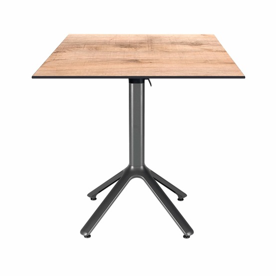 Restootab - table pliable nemo pour intérieur/extérieur bois clair 70x70