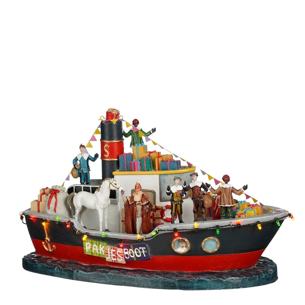 Luville saint nicolas miniature paquebot led - l33 x l18 x h19 cm