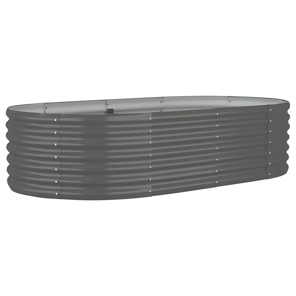 Lit surélevé de jardin acier galvanisé 152x80x36 cm gris