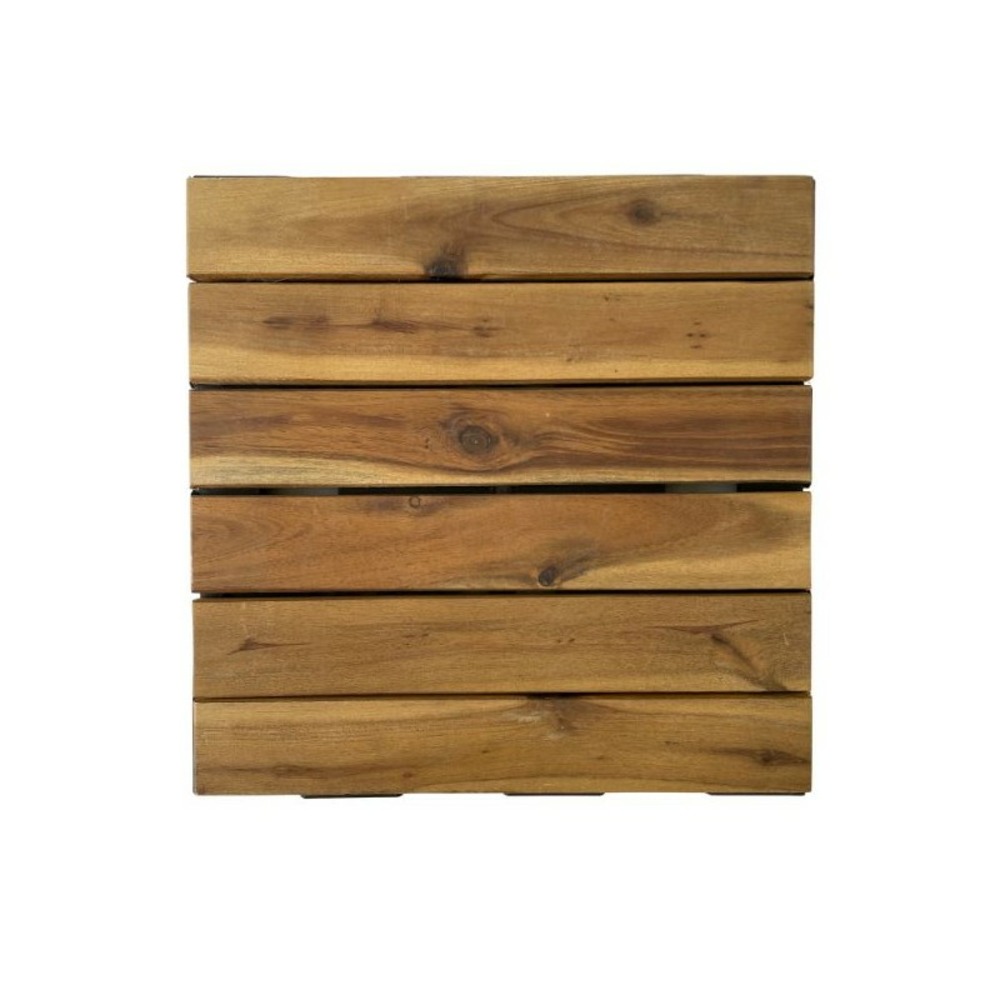 Lot De 36 Dalles En Bois D'acacia Pour Balcon - 30 X 30 Cm