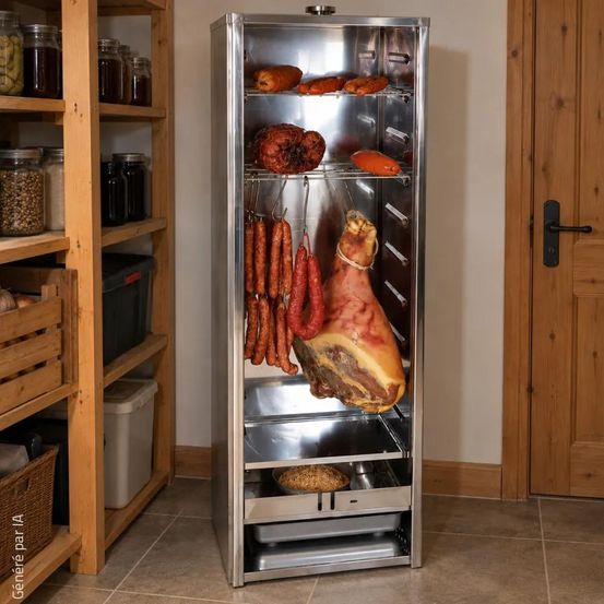 Fumoir peetz 77001 acier aluminisé 120 cm
