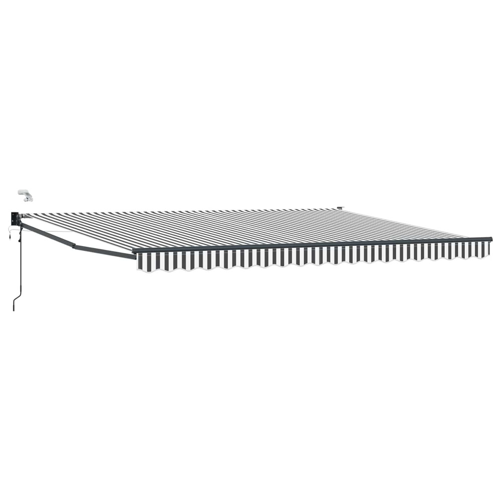 Auvent rétractable électrique anthracite et blanc 4,5 × 3 m