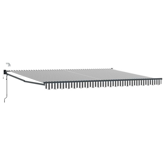 Auvent rétractable électrique anthracite et blanc 4,5 × 3 m