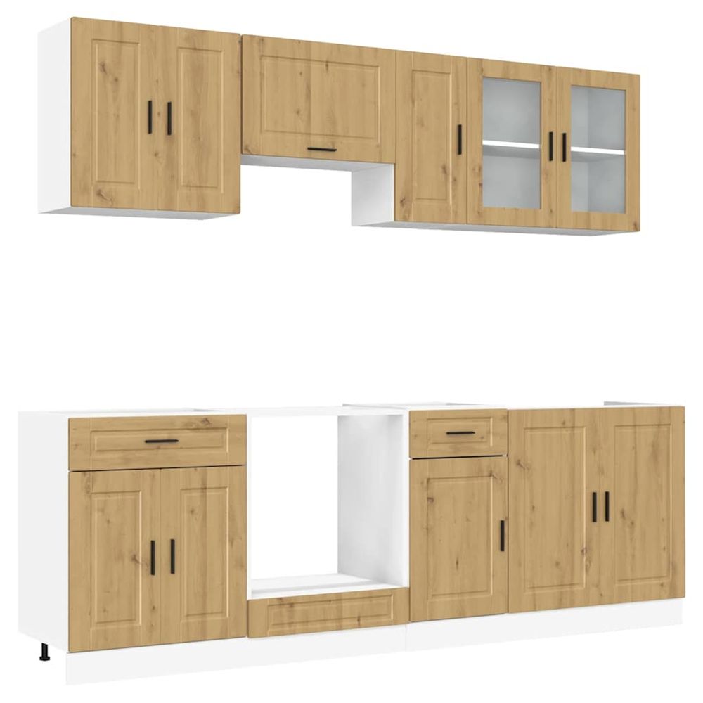 Ensemble d'armoires de cuisine 8 pcs kalmar bois d'ingénierie