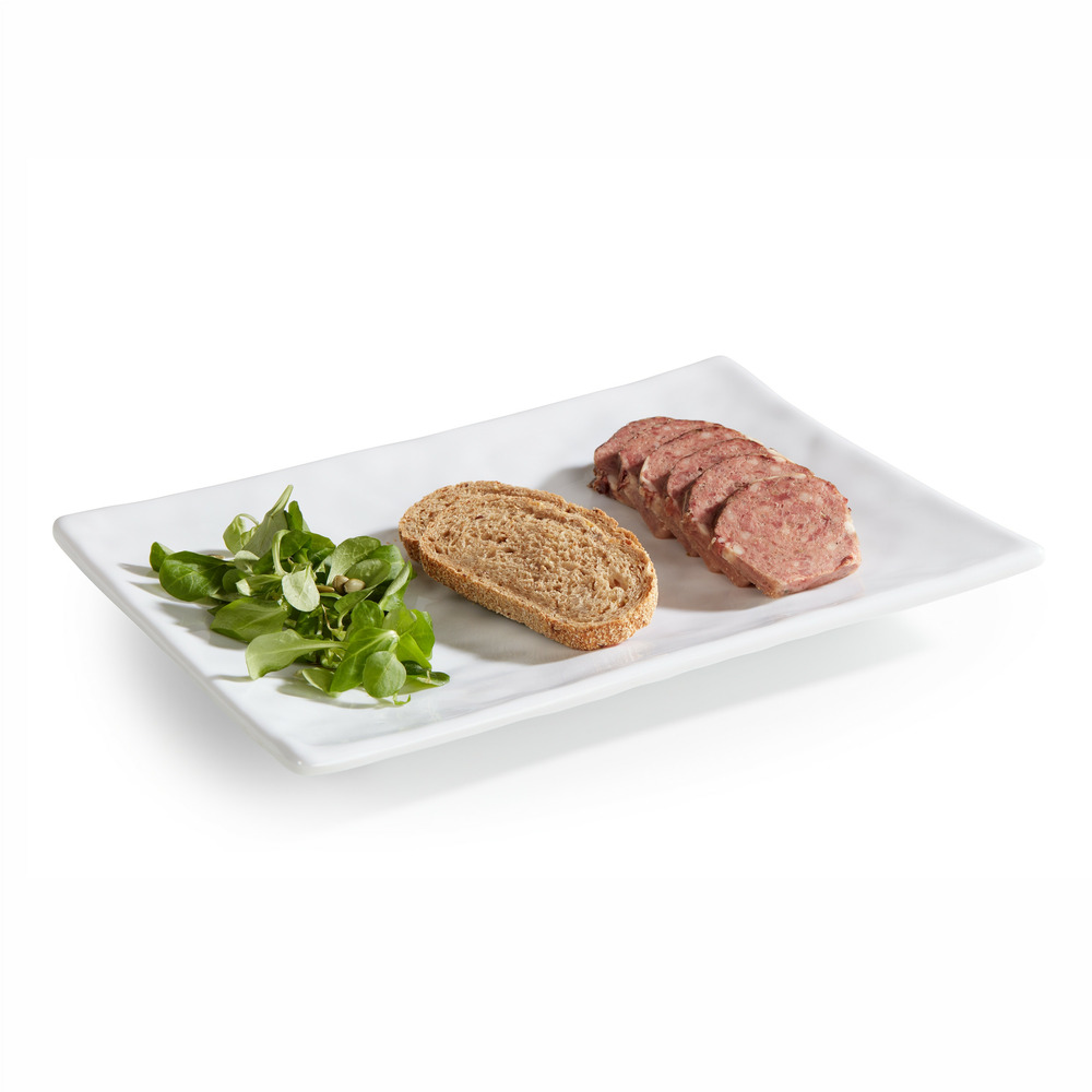 Plat en mélamine rectangulaire blanc l 30 à 35 cm - pujadas