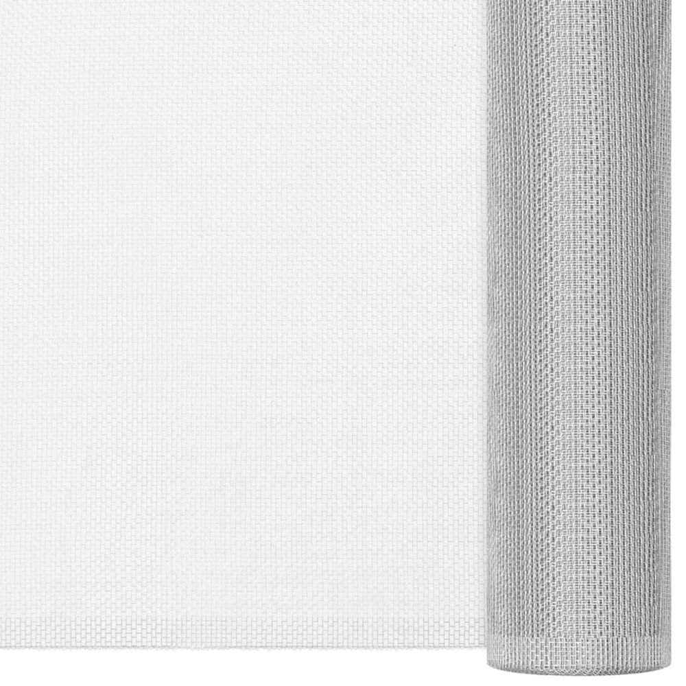Écran en treillis aluminium 112x500 cm argenté