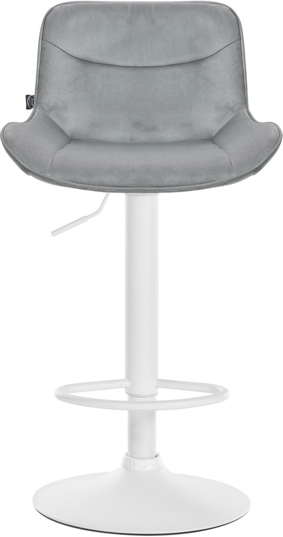 Tabouret de bar vonore velours blanc