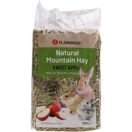 Foin de montagne aux pommes 500 gr pour rongeurs
