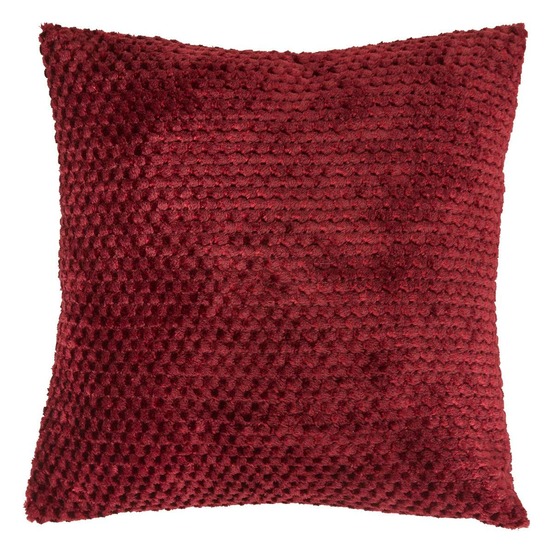 Coussin lyno rouge grenat 40x40cm